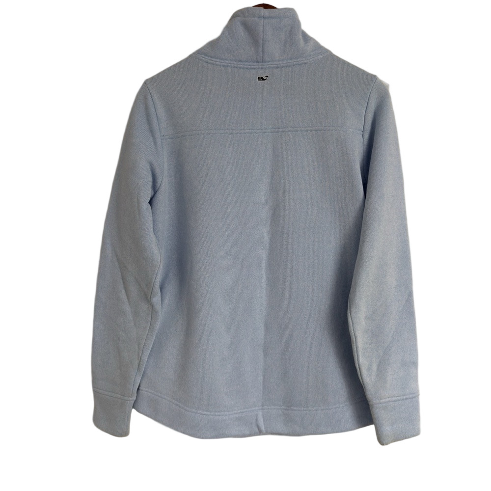 Vineyard Vines Pullover Women’s Size S Light Blue Oversized Funnel Neck - Picture 2 of 6